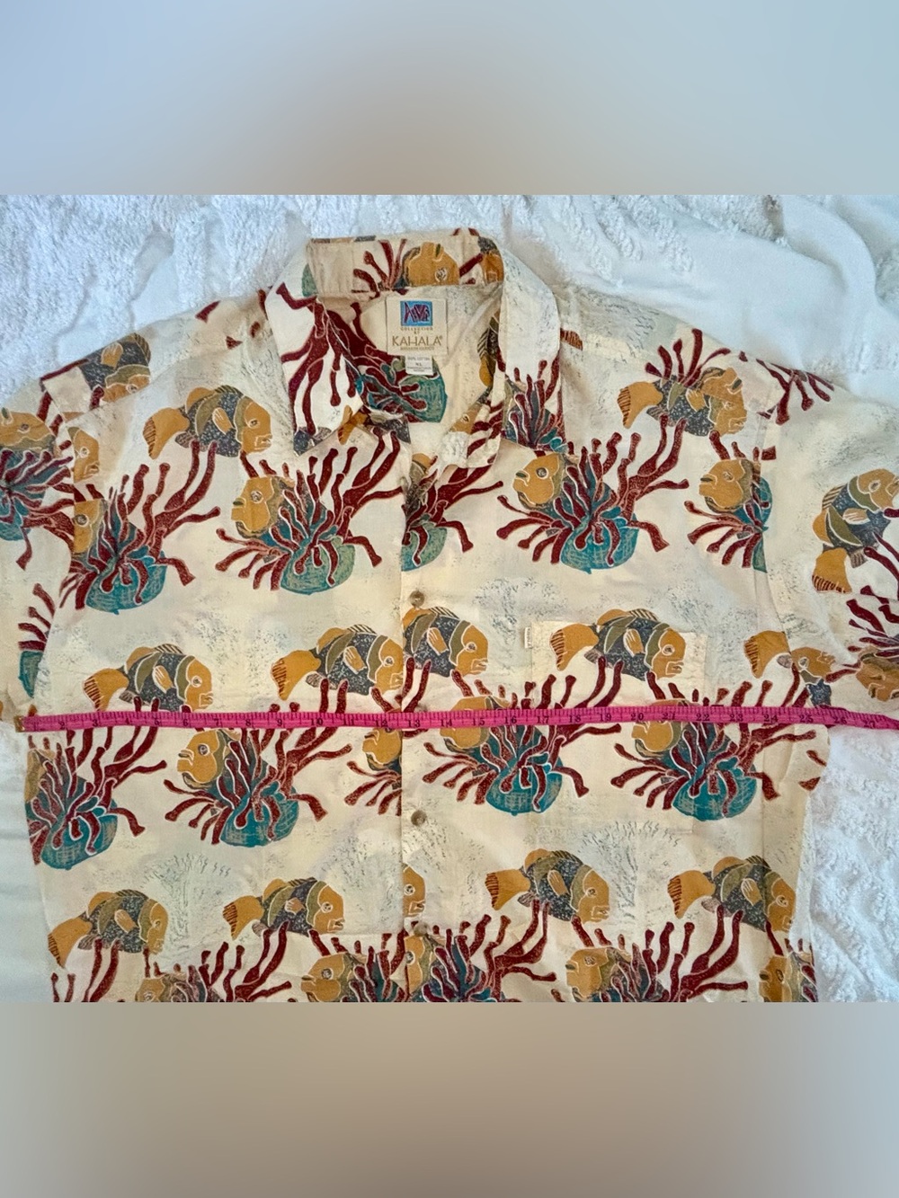 Kahala Tropical Fish Print Aloha Shirt - Picture 10 of 15
